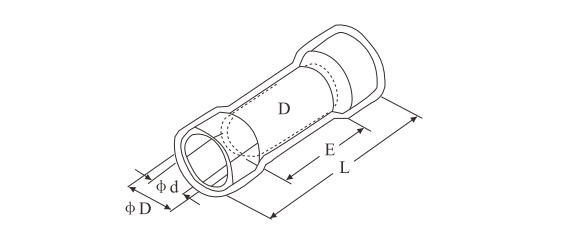 High Quality Nylon Tinned Copper Yellow 12-10 AWG Wire Connectors Electrical Crimp Butt Connector Fully Insulated Splice
